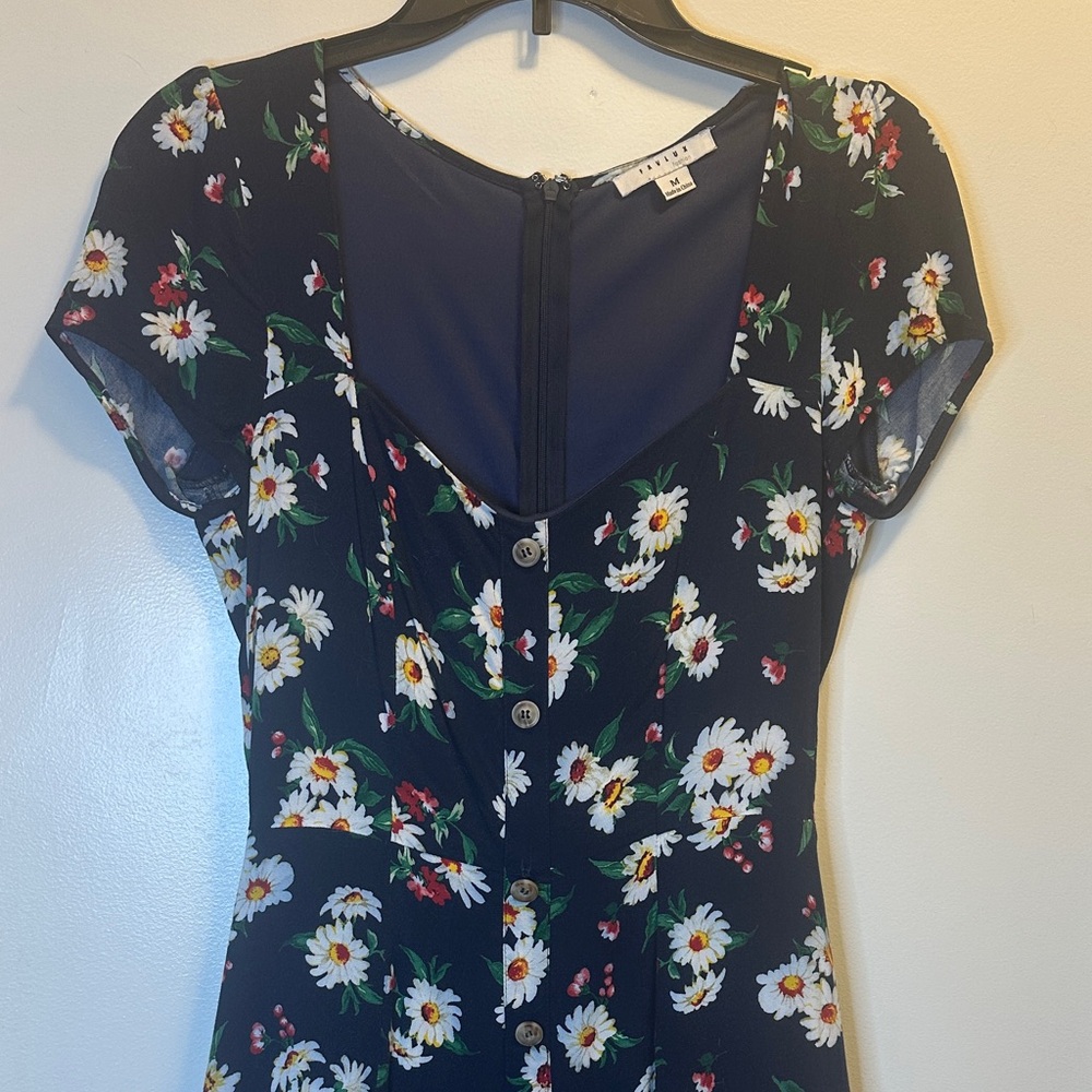 Black Floral Midi Dress